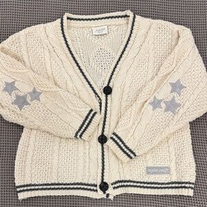 Taylor Swift folklore Cardigan (ivory) with Silver Stars